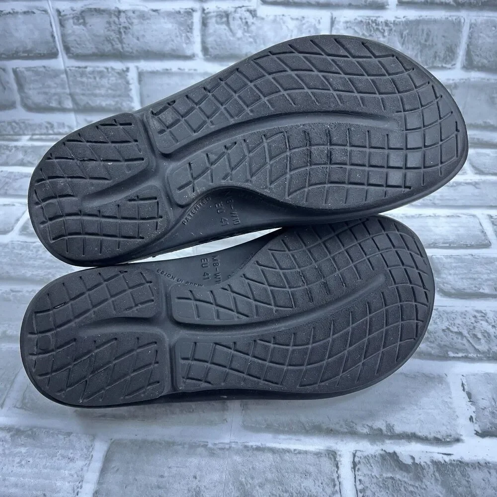 OOFOS Original Recovery Comfort Thong Flip Flop Sandals Black Men 8 -Woman 10